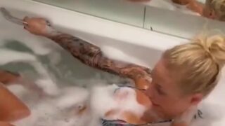Ebanie Bridges  nude bathing video is so hot!!!